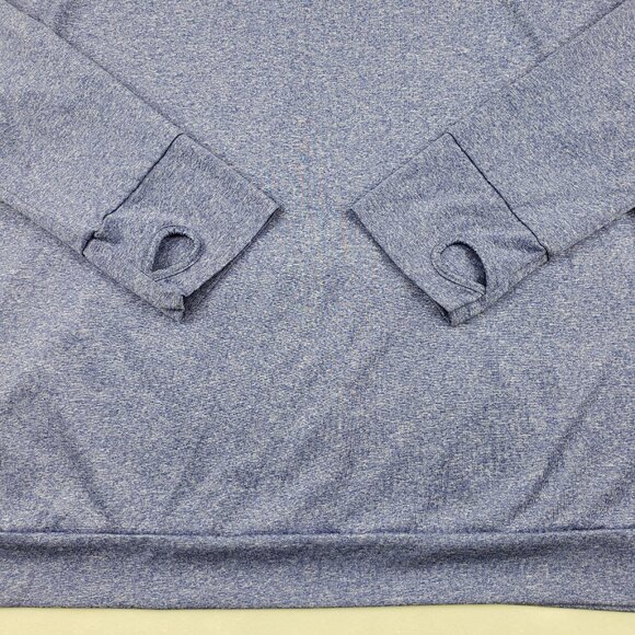 Albion Cowl Neck Pullover Sweatshirt Womens Large Blue Long Sleeve Active Top - Picture 9 of 12